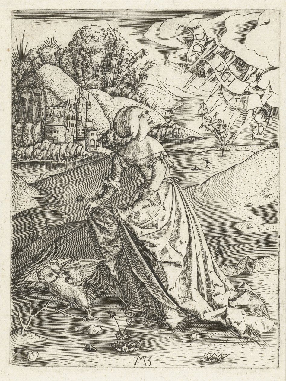 La femme avec le hibou - Monogrammist MZ