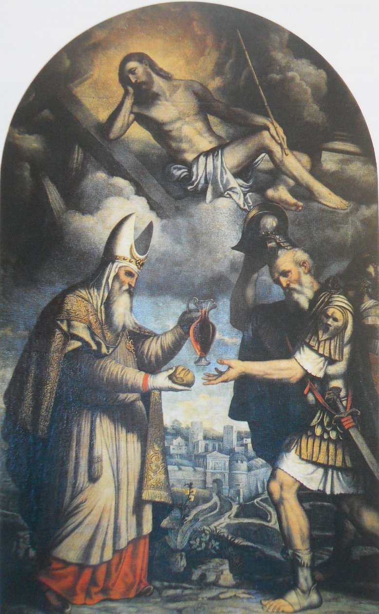 Melchisédech offre le pain et le vin au patriarche Abraham - Moretto da Brescia