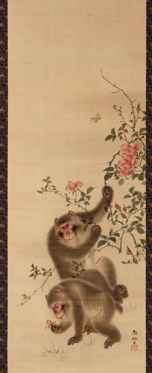 Singes et roses - Mori Sosen