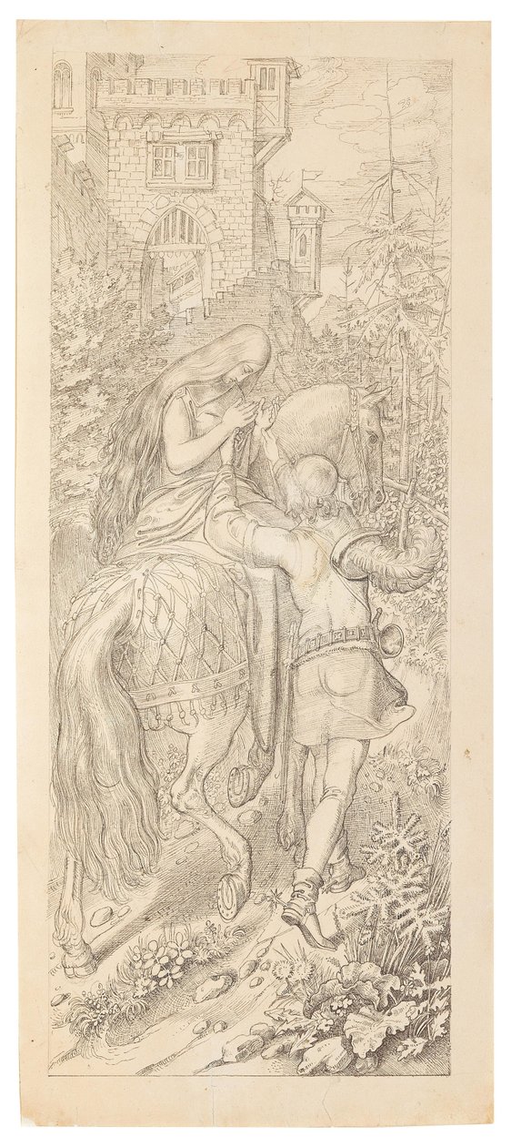 Une scène du conte de fées Les sept corbeaux et leur fidèle sœur, 1830-1831 - Moritz Ludwig von Schwind