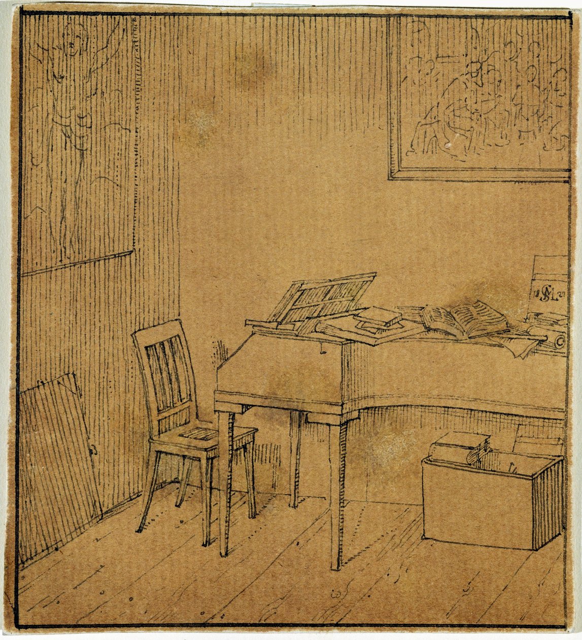 Chambre de Franz Schubert dans la Wipplingerstrasse, Vienne - Moritz Ludwig von Schwind