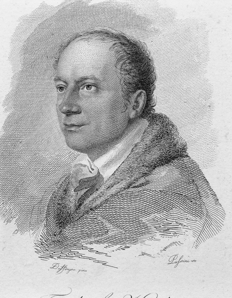 Portrait de Friedrich Kind, gravé par Passini (gravure) - Moritz Michael (after) Daffinger