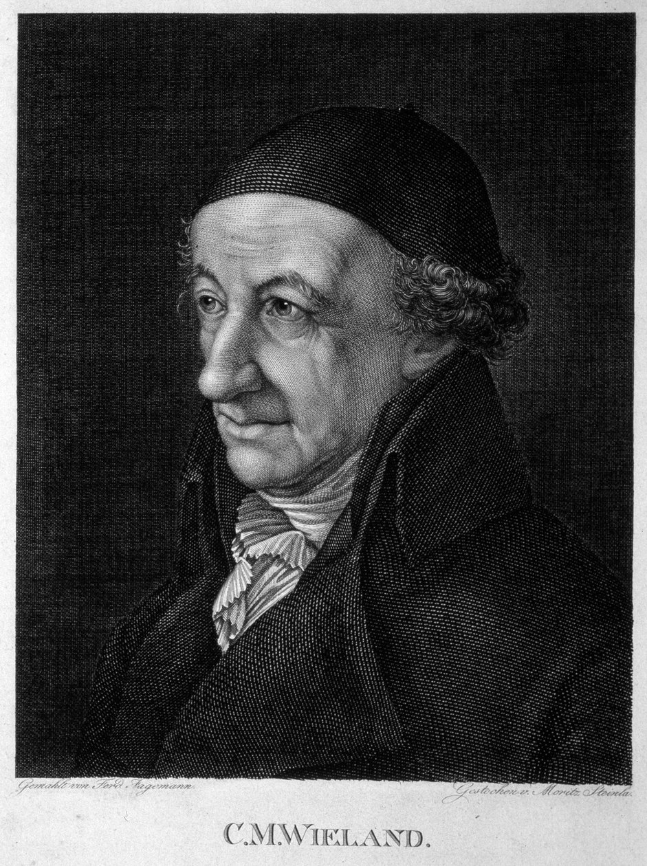 Portrait du poète et écrivain Christoph Martin Wieland 1733-1813, 19ème siècle - Moritz Steinla