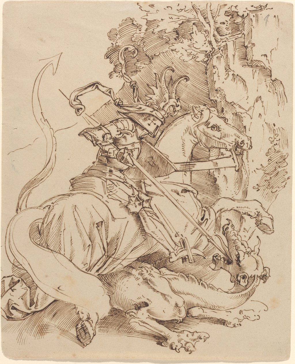 Saint Georges et le dragon - Moritz Ludwig von Schwind