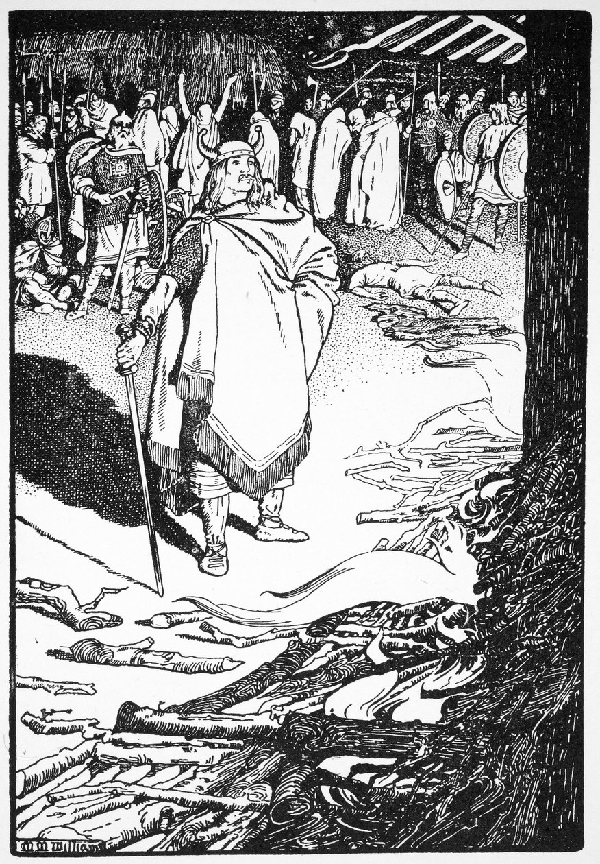 Sors de là, Ménagère, appela Flosi à Bergthora, 1913 - Morris Meredith Williams