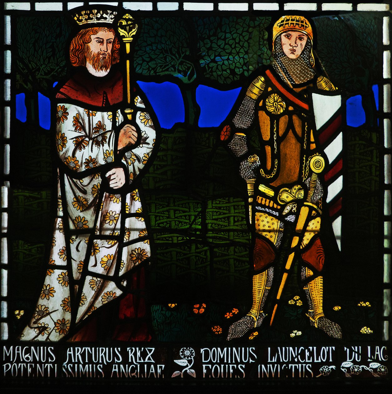 Le roi Arthur et Sir Lancelot, 1862 - Morris and Co.