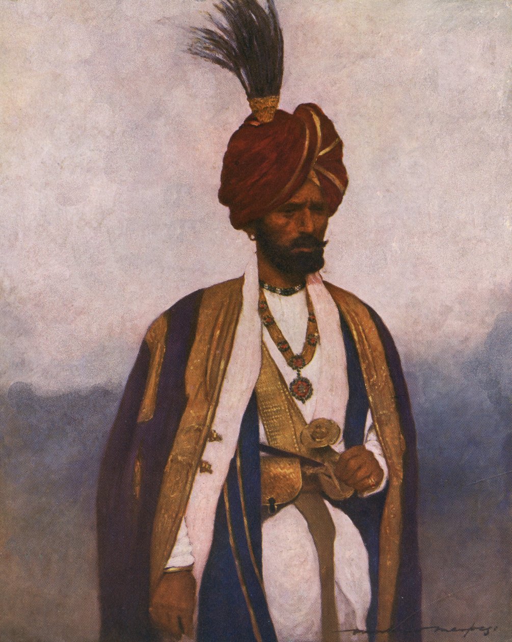 Sowar du 17e régiment Dogra - début du 20e siècle - Mortimer Ludington Menpes