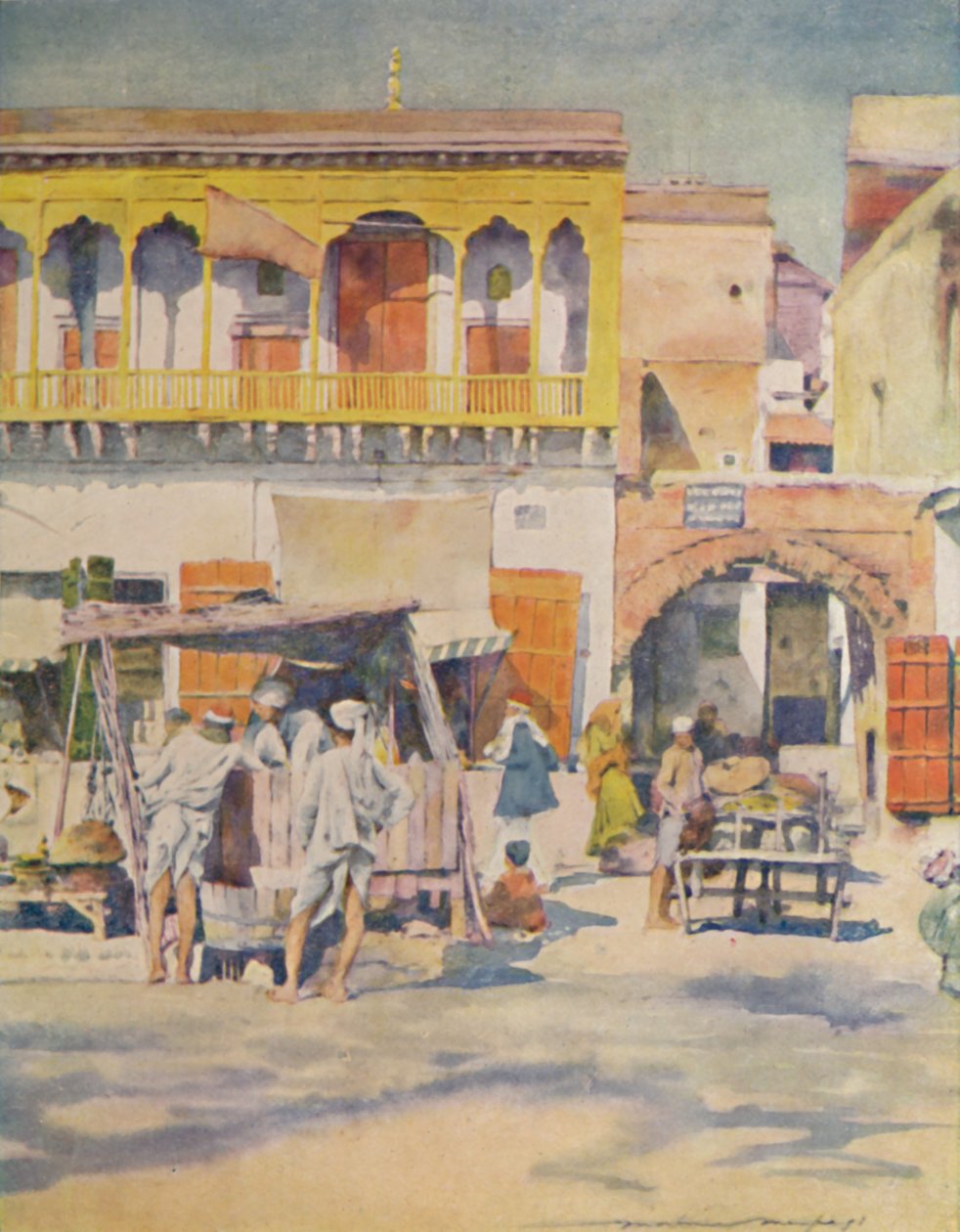 Un bazar, Delhi, 1905 - Mortimer Ludington Menpes