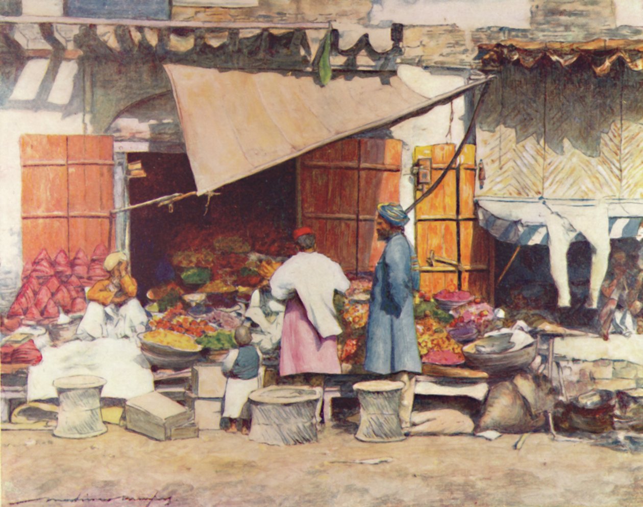 Un étal de fruits, 1905 - Mortimer Ludington Menpes
