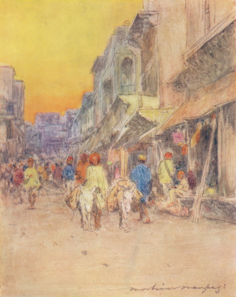 Une rue tranquille, 1905 - Mortimer Ludington Menpes