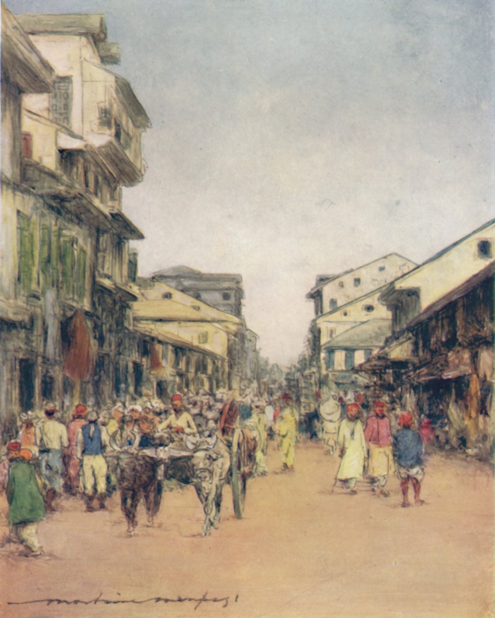 Dans les rues de Delhi, 1905 - Mortimer Ludington Menpes