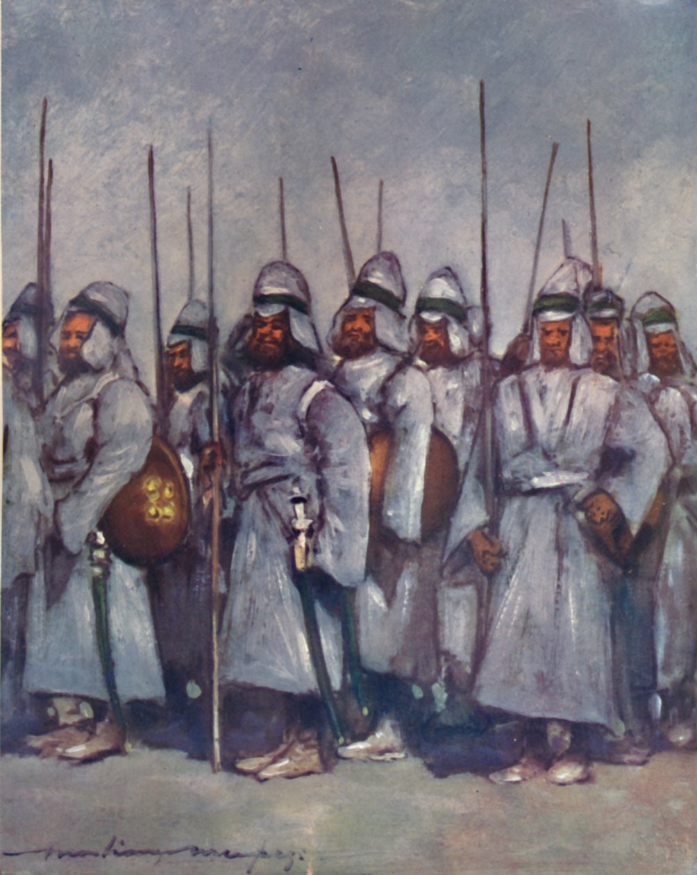 Soldats matelassés de Kishengarh, 1903 - Mortimer Ludington Menpes