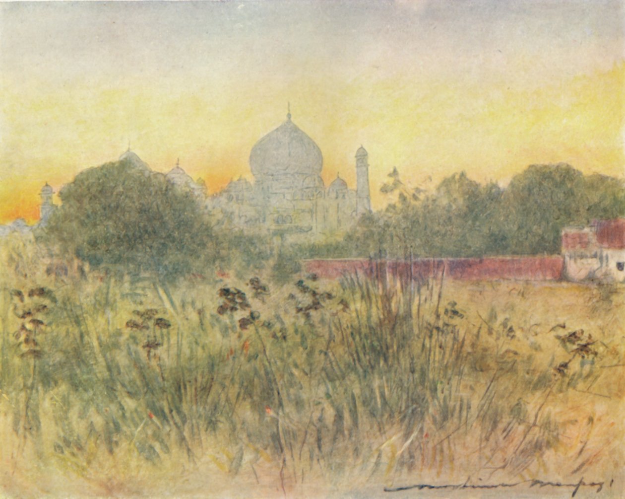 Le Taj Mahal, Agra, 1905 - Mortimer Ludington Menpes