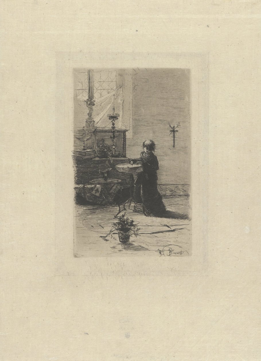 Enfant de chœur agenouillé - Mosè di Giosuè Bianchi