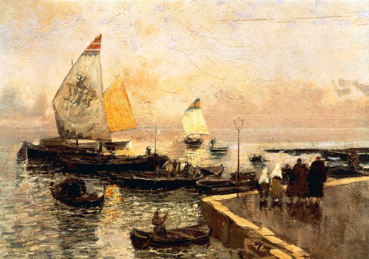 Bateaux à charbon à Chioggia - Mose Bianchi