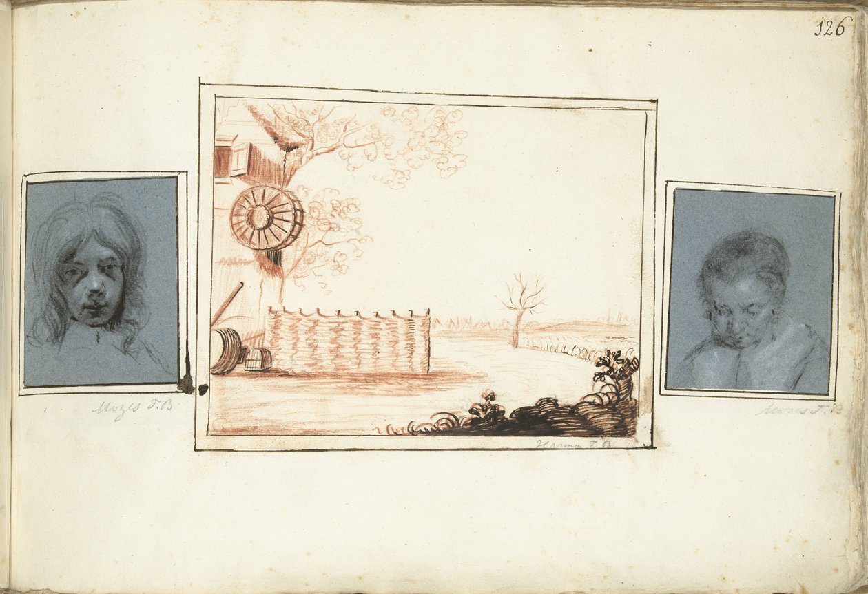 Tête de garçon, ferme et portrait d