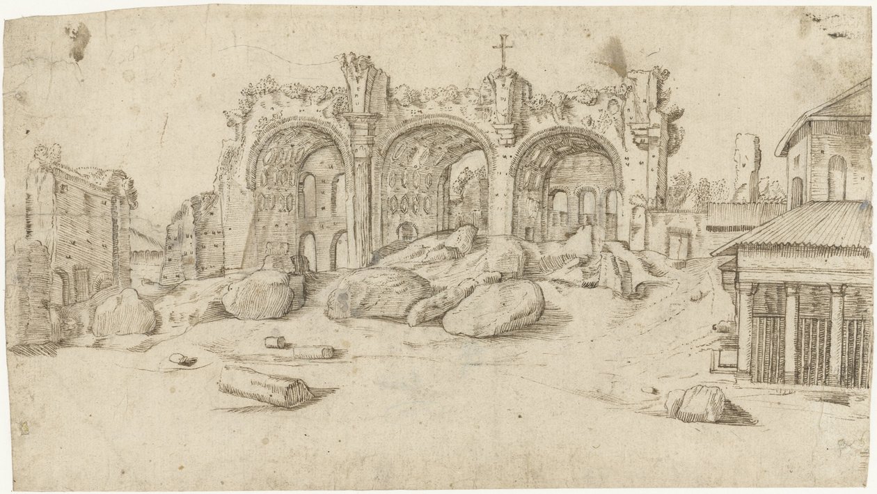 Ruines de la basilique de Maxence et Constantin, Rome - Moses Ter Borch