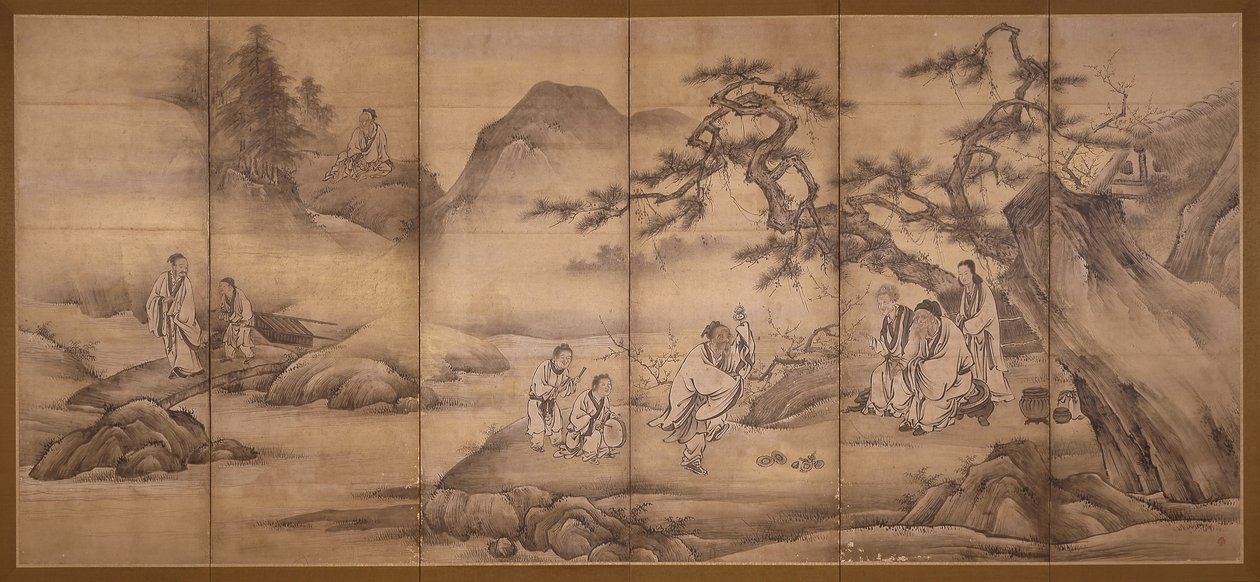 Scènes des 24 parangons de piété filiale - Motonobu Kano