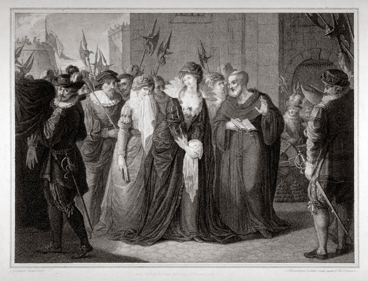 Lady Jane Grey conduite à son exécution à la Tour de Londres, 1554, 1797 - Mountague Tomkins