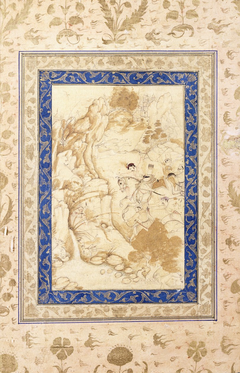 Scène de chasse - Mughal School