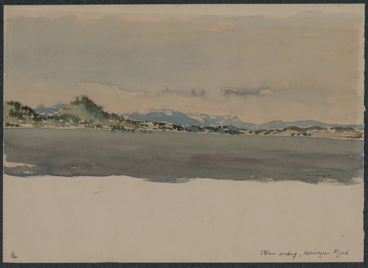 Fin de la tempête, Fijord norvégien - Muirhead Bone