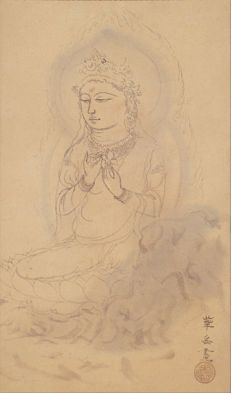 Avalokiteshvara assis avec lotus - Murakami Kagaku