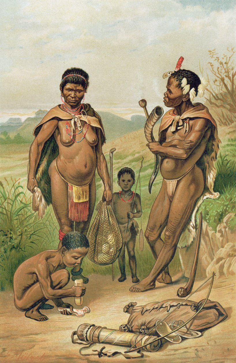 Une famille Bosjesman, frontispice de 