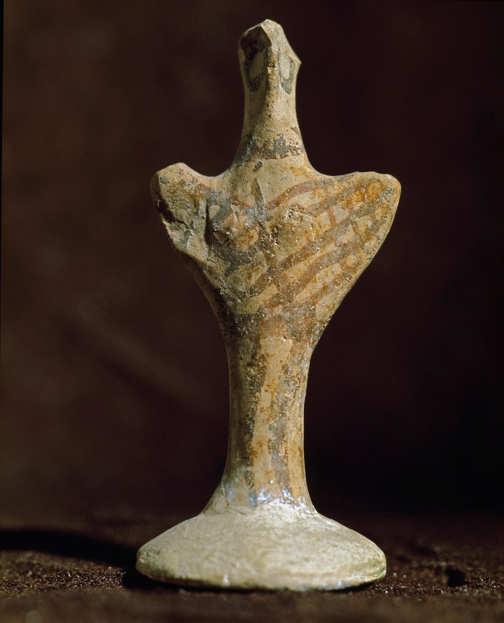Art mycénien : idole en terre cuite de Scoglio del Tonno (Punta Tonno, Tarente) en Italie. Âge du bronze, 2000 av. J.-C. - Mycenaean Mycenaean