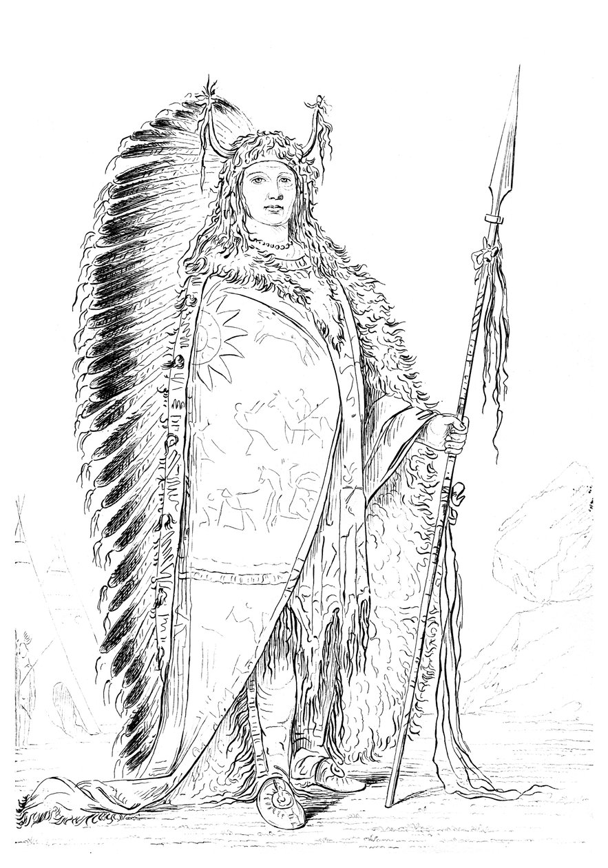 Black Rock, chef de la tribu Nee-caw-wee-gee, 1841 - Myers and Co
