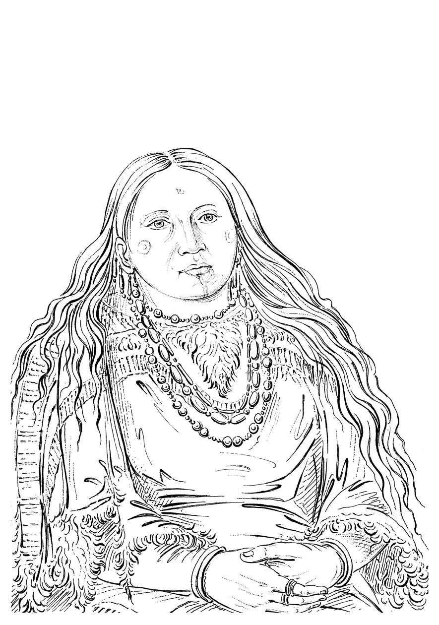 Le Jumeau, matrone de la tribu Riccaree, 1841 - Myers and Co