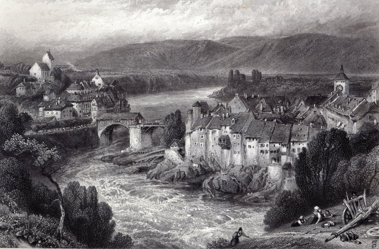 Lauffenberg, gravé par E.P. Brandard - Myles Birket Foster
