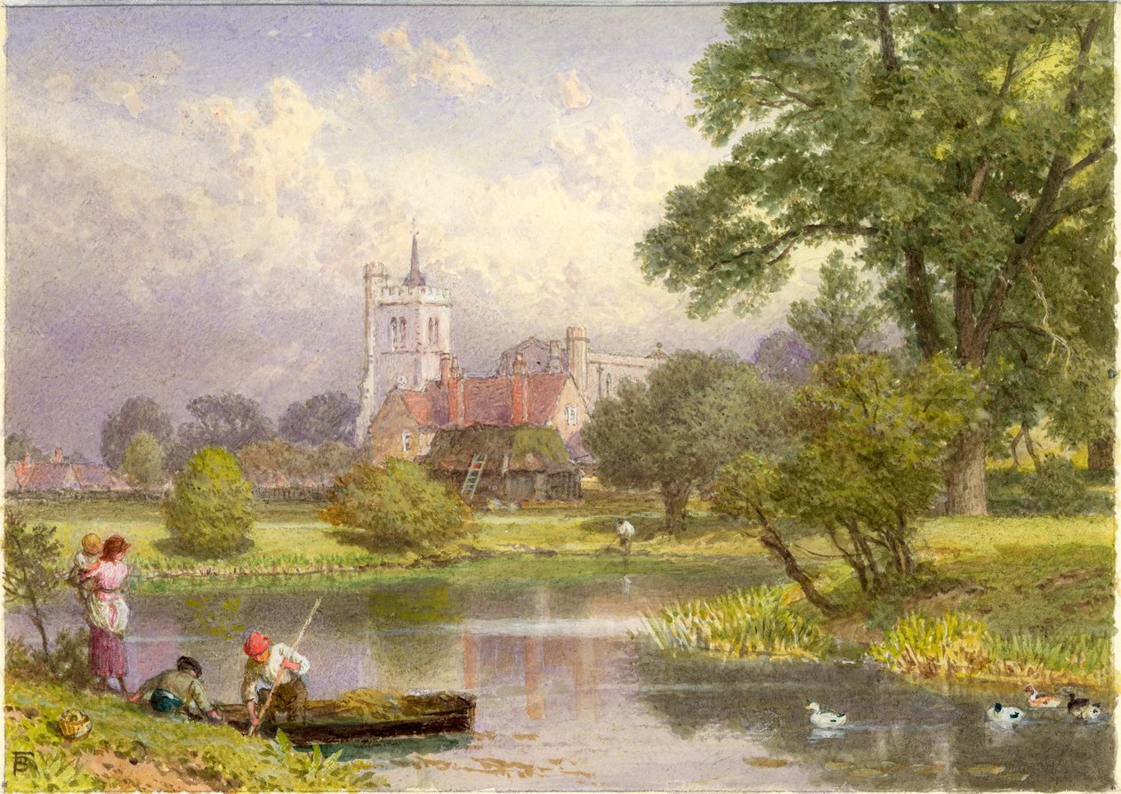 Elstow, Bedfordshire (lieu de naissance de John Bunyan) - Myles Birket Foster