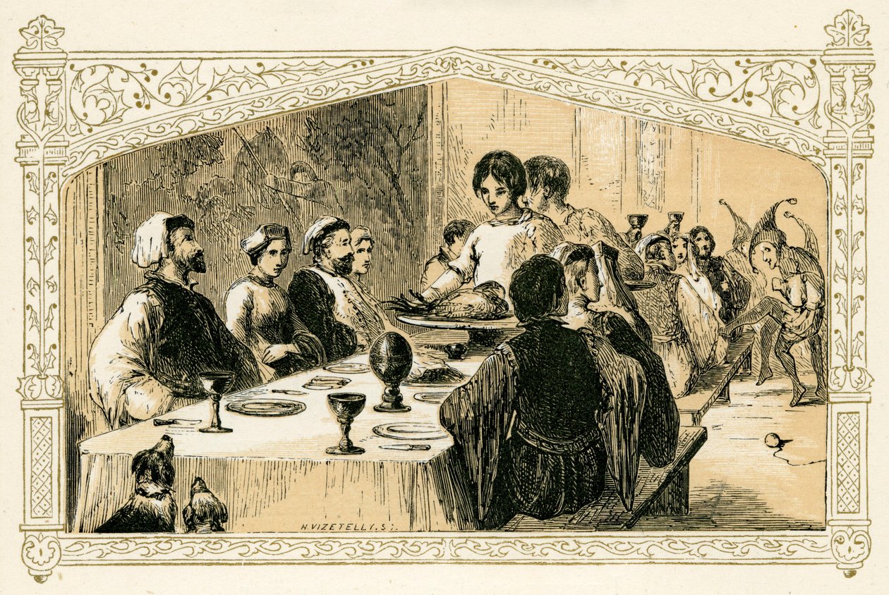 Festin de Noël médiéval - Myles Birket Foster
