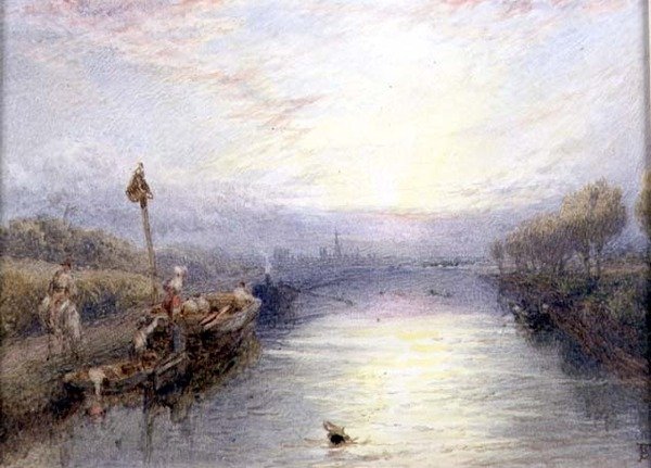 Paysage fluvial - Myles Birket Foster