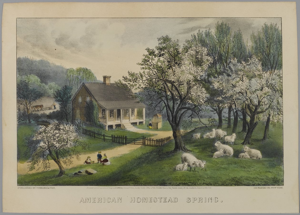 Foyer américain au printemps, 1868-69 - N. and Ives, J.M. Currier
