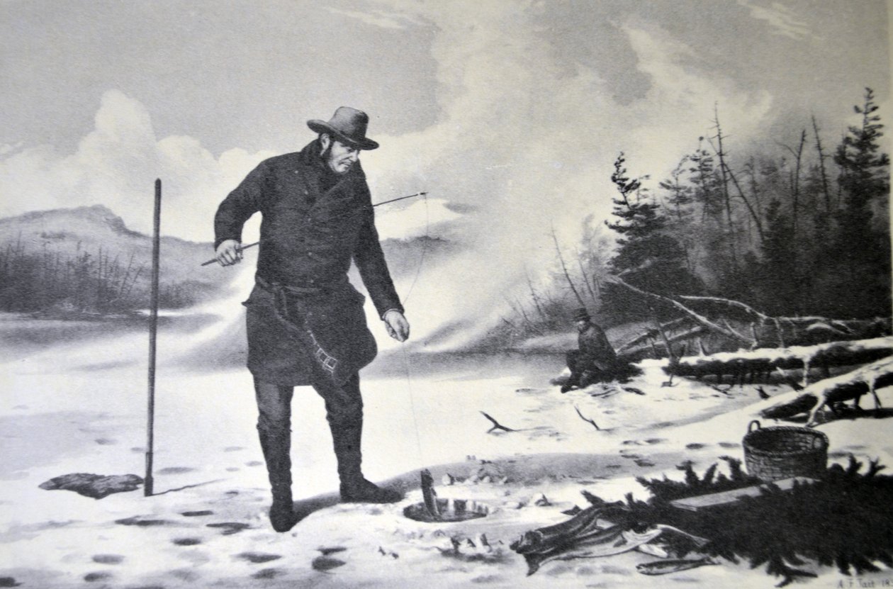 Illustration de Currier & Ives du 19ème siècle. Sports d