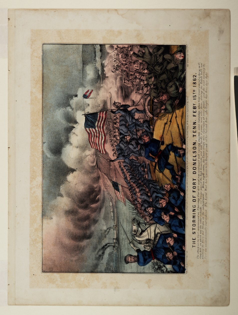 Assaut du Fort Donelson, Tennessee, 15 février 1862 - N. and Ives, J.M. Currier