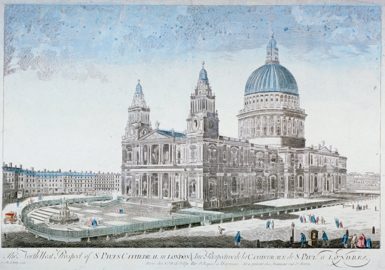 Cathédrale Saint-Paul, Cité de Londres, 1755 - NJB de Poilly