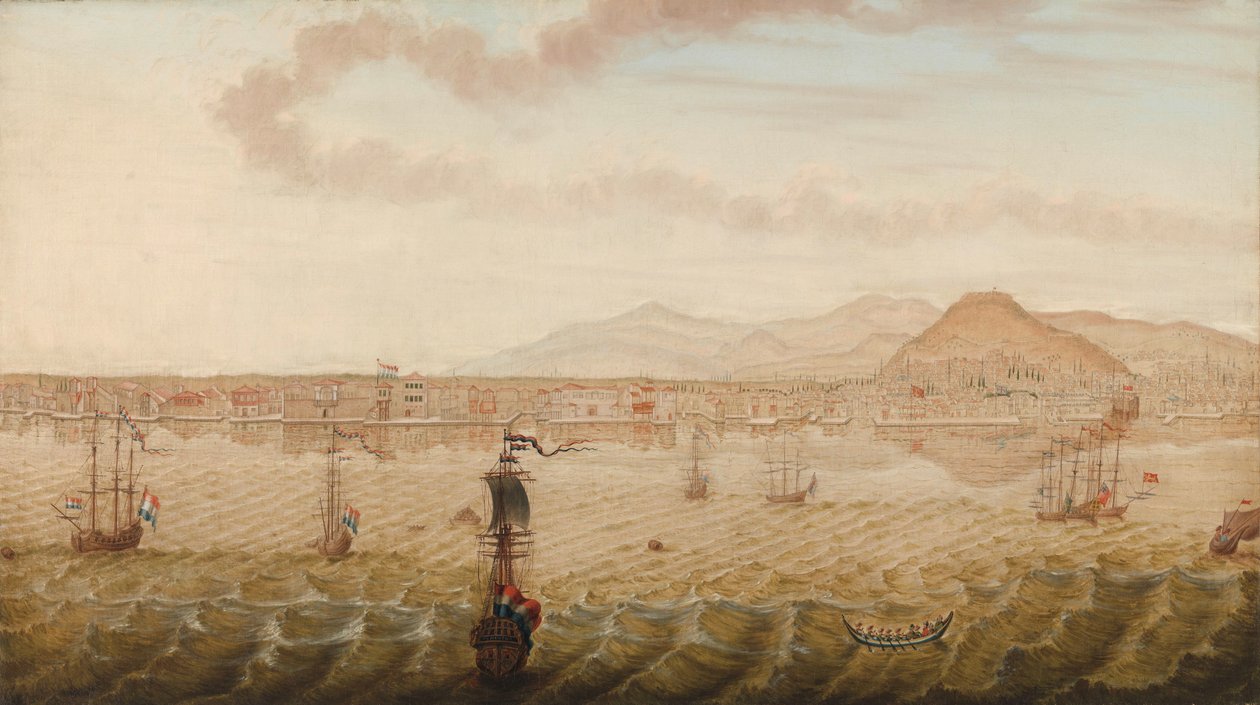 Vue de Smyrne (Izmir) - N. Knop (signed by artist)
