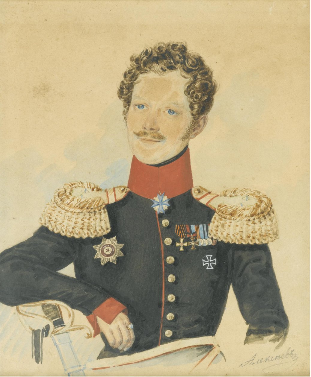 Portrait de Yegor Fyodorovich Meiendorf - N. M. Alexeyev