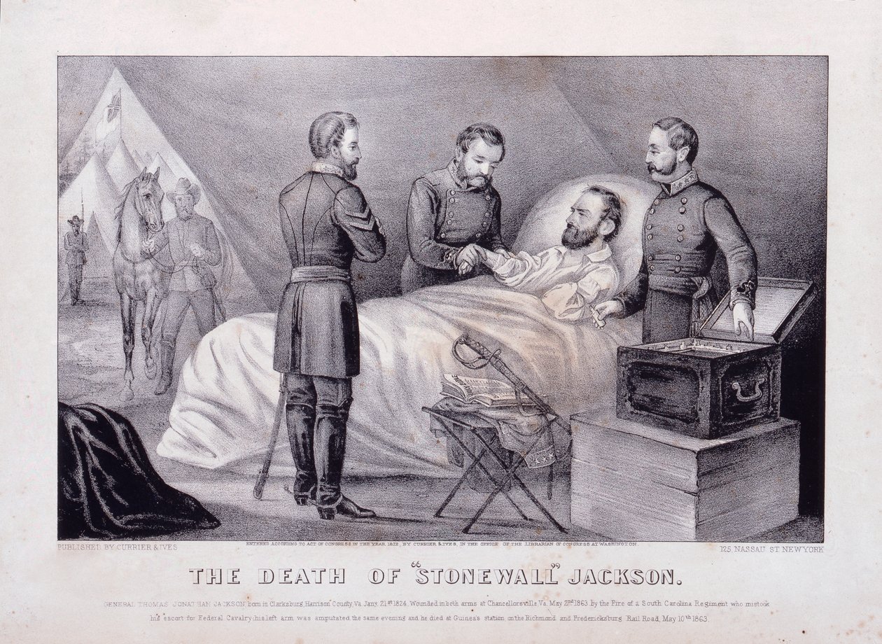 La mort de "Stonewall" Jackson (litho) - N. and Ives J.M. (1824 95) Currier