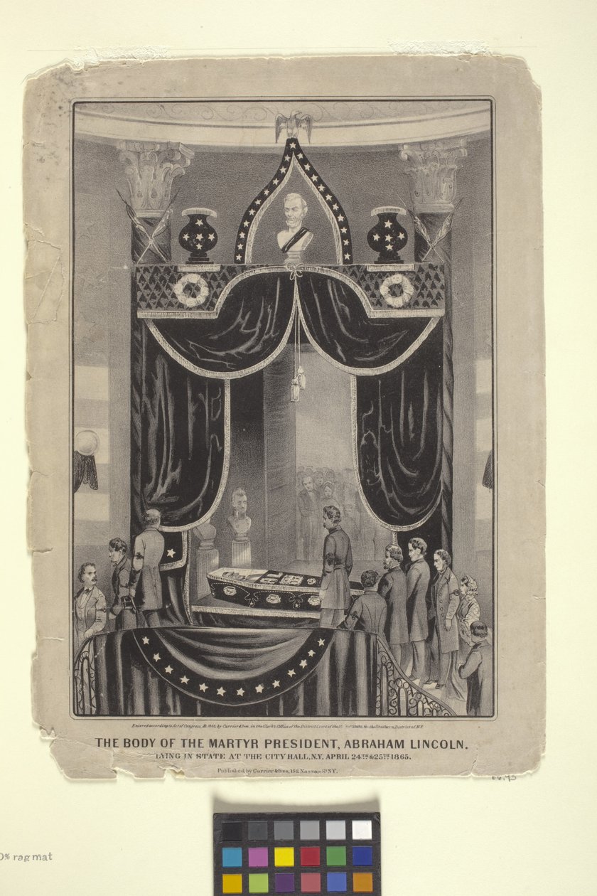 Corps du président martyr, Abraham Lincoln - N. and Ives J.M. (1824 95) Currier