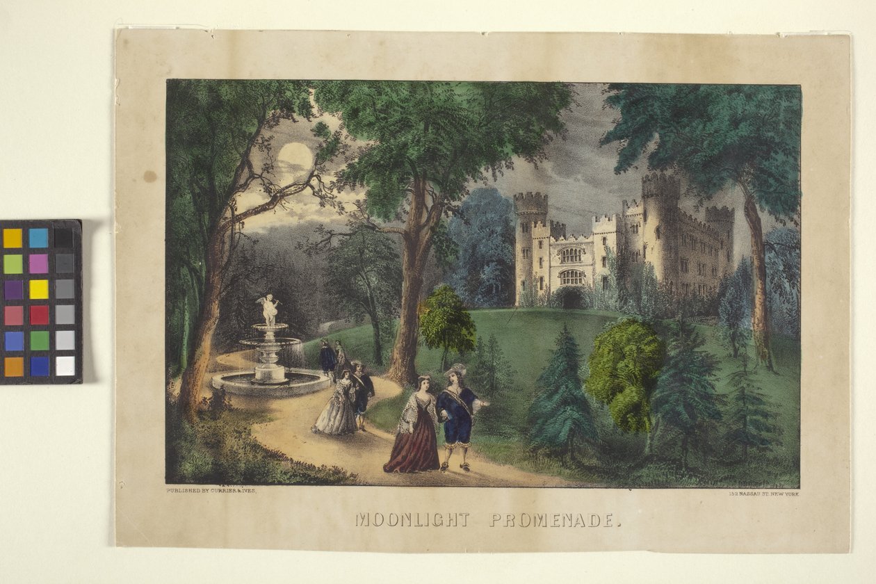 Promenade au clair de lune - N. and Ives J.M. (1824 95) Currier