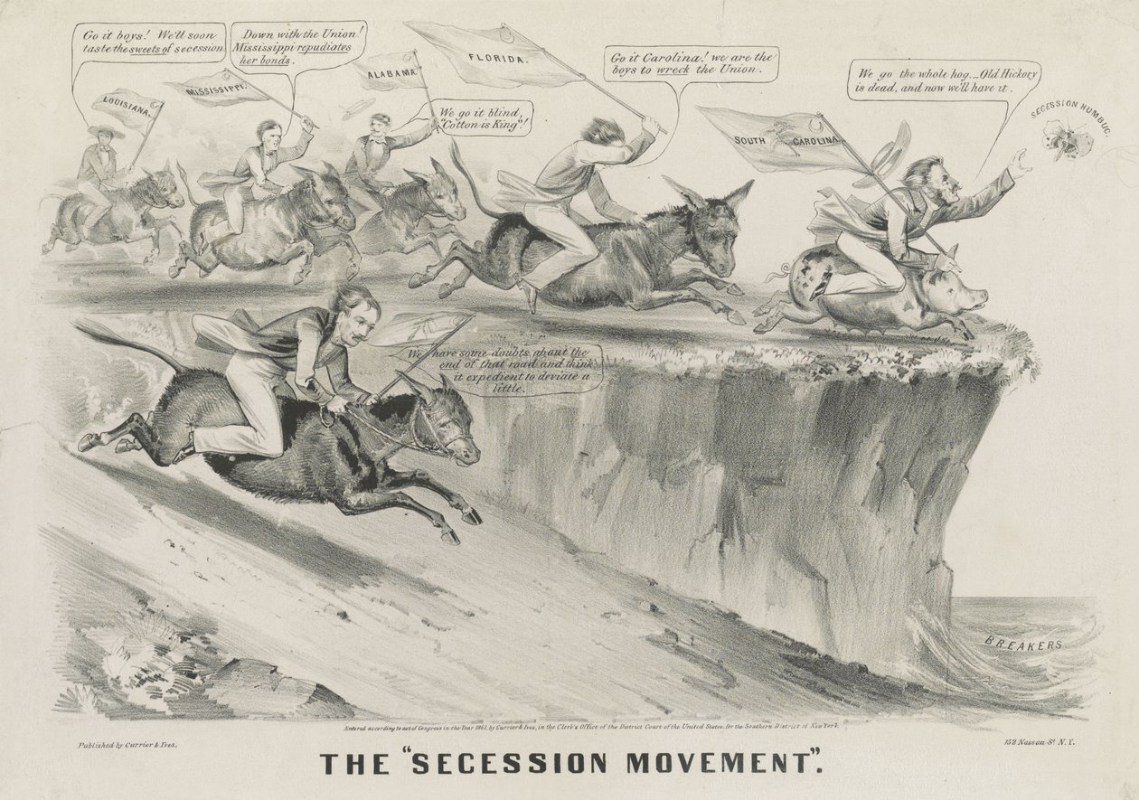 Le "mouvement de sécession" - Currier and Ives
