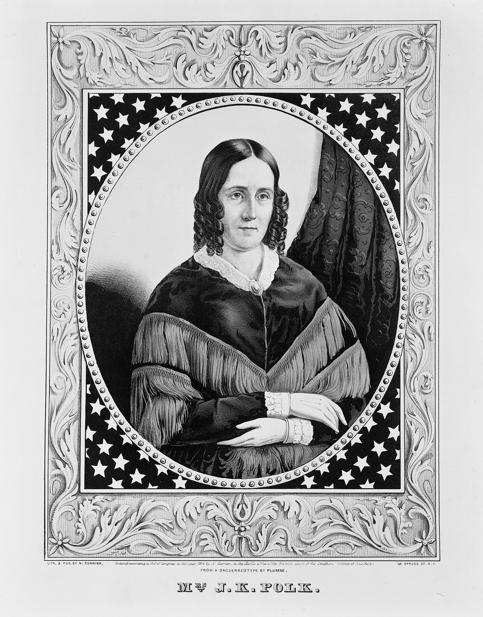 Sara Polk, 1846 - N. and Ives, J.M. Currier