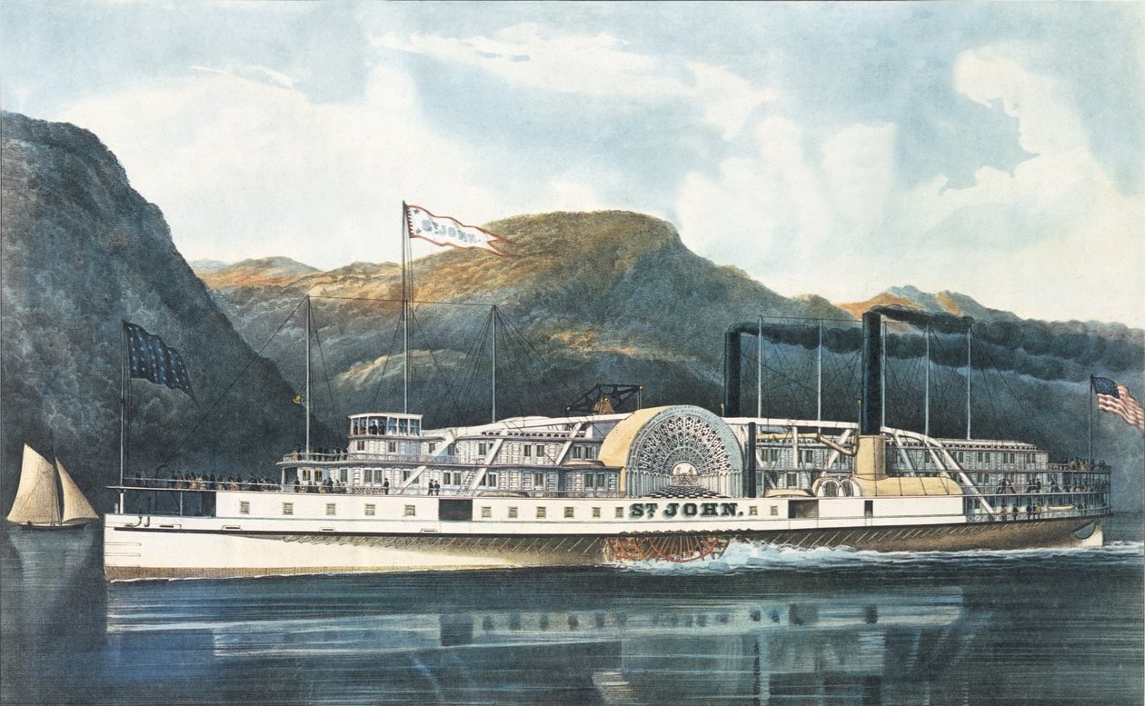 Le bateau à vapeur Hudson River 