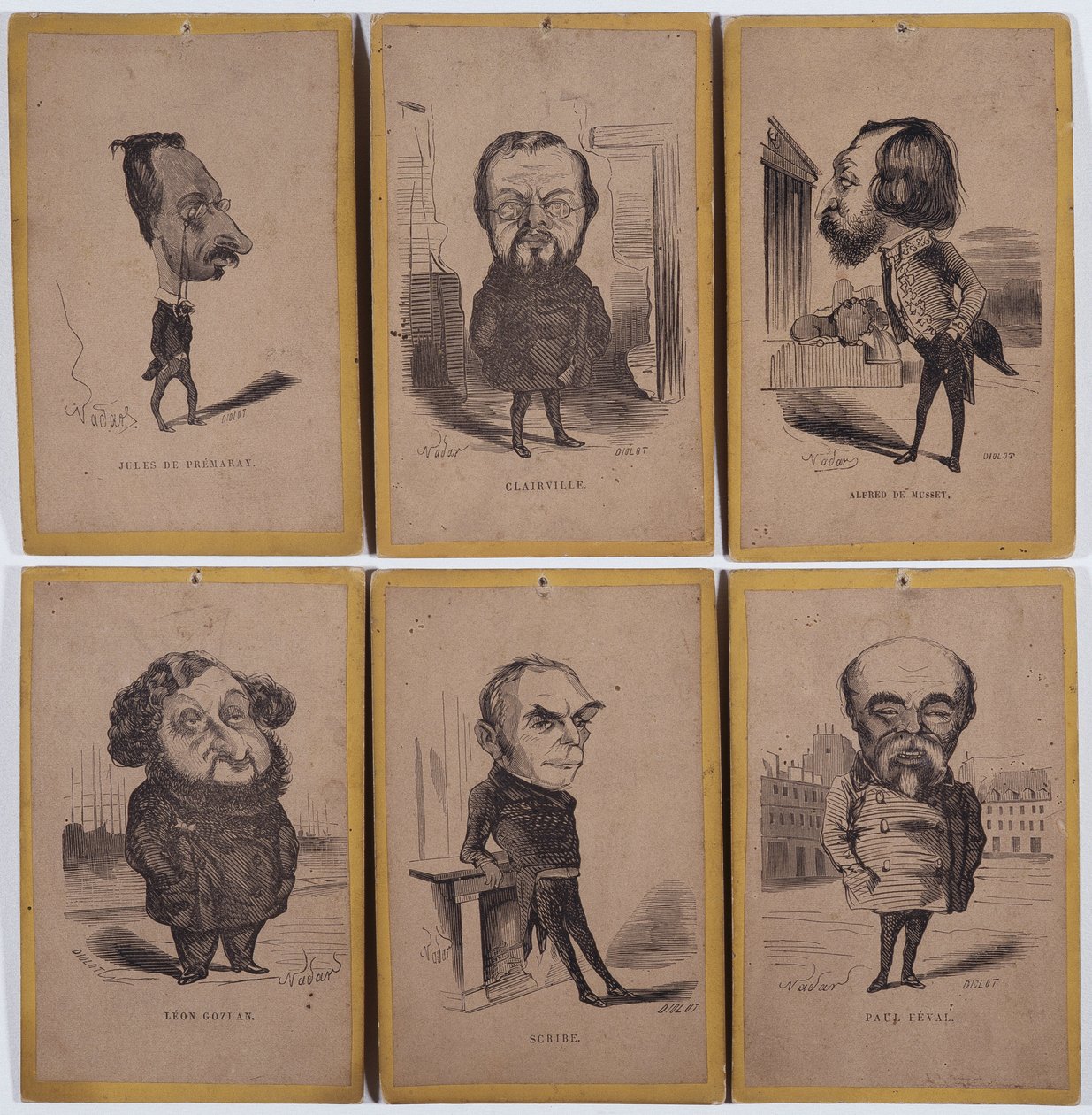 6 Portraits-Charge : Jules de Premaray (Jules Martial Regnault - Nadar