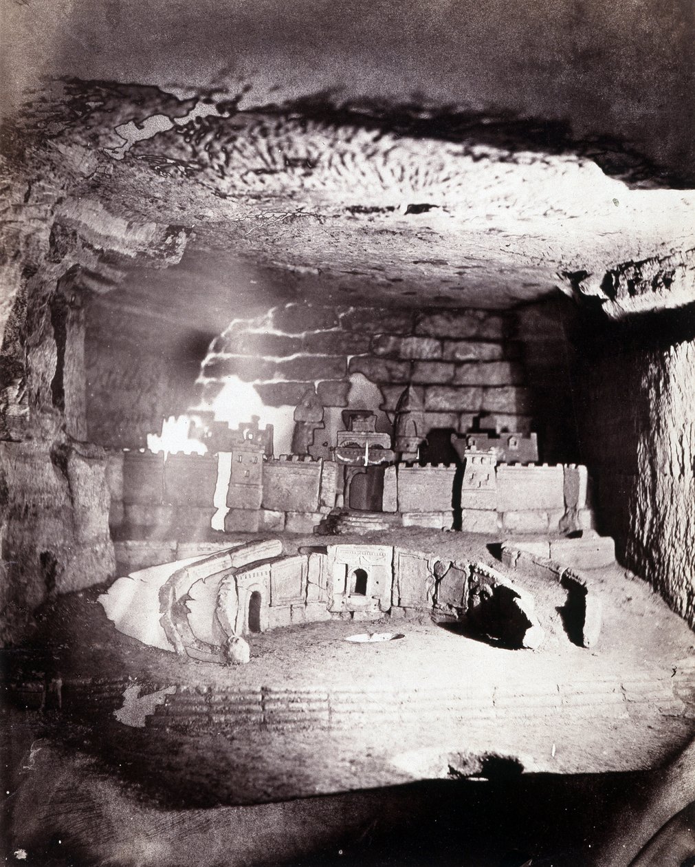 Les catacombes de Paris. Vue d