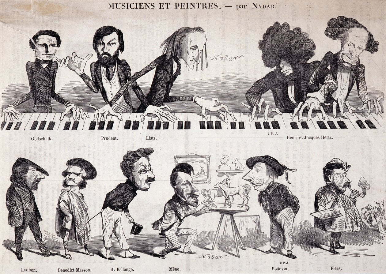 La série « Musiciens et Peintres » de « Le Petit journal pour rire » - Nadar