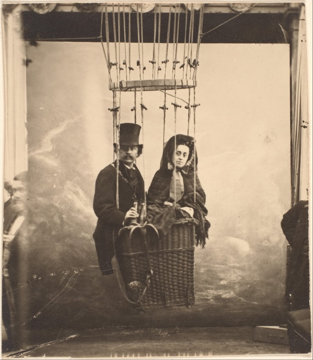 [Nadar avec son épouse, Ernestine, dans une montgolfière] - Nadar